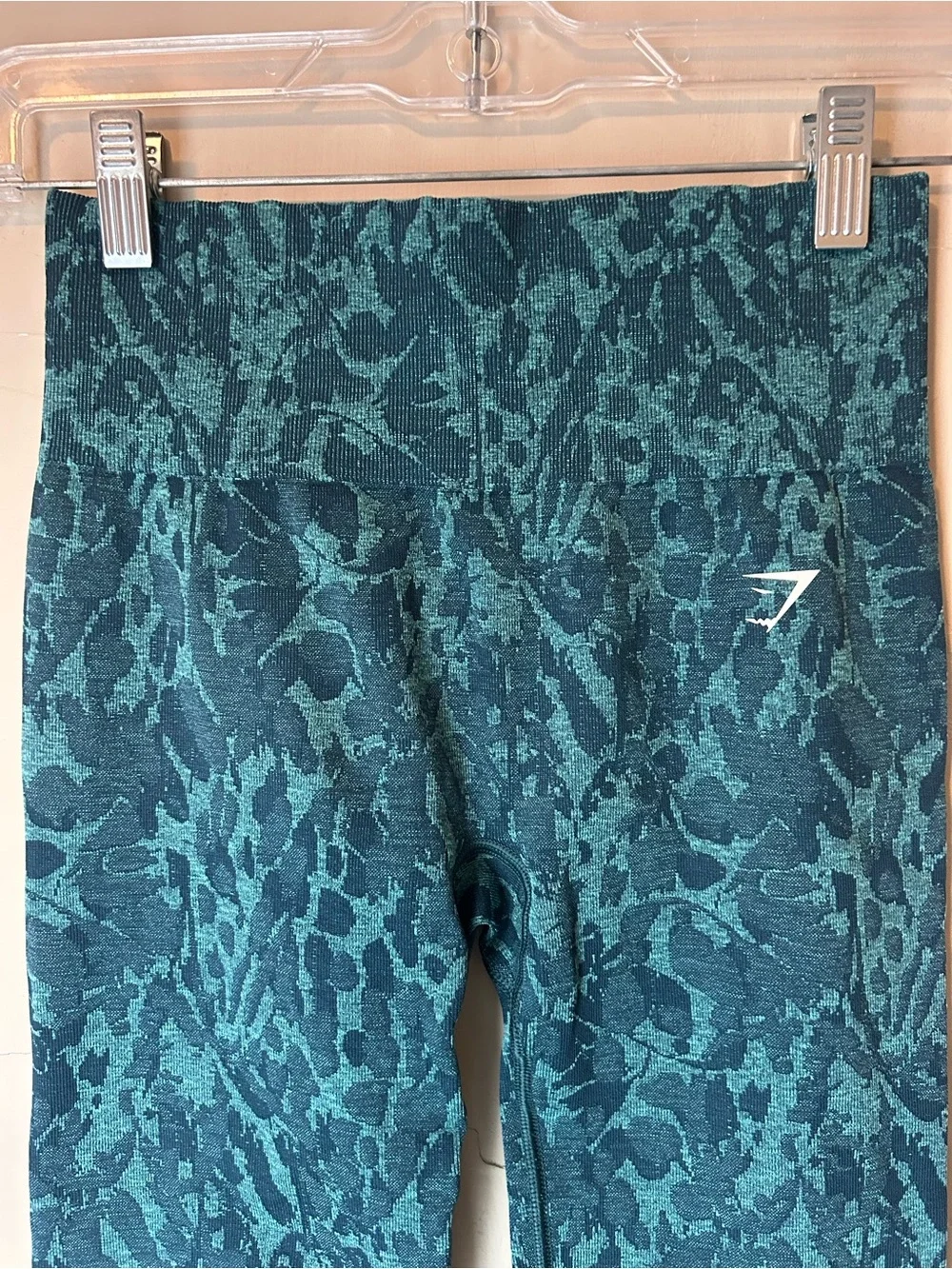 Gymshark Adapt Animal Seamless Leggings In Teal Butterfly Pattern Size S Active